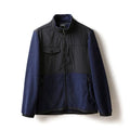 Navy Heavy Weight Thick Fabric Outdoor Elastic Cuff Men Polar Fleece Jacket
