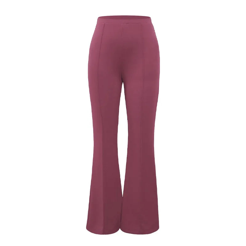 Spring and Autumn New Temperament commuter Micro Slacks All Fashion Wide Leg Pants for Women