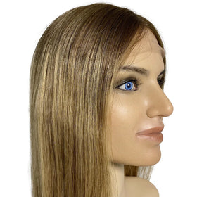 2026 Natural Chinese Cuticle Aligned Lace Top Wig Ash Blonde Color Luxury Human Hair Silk Base Wigs for White Women