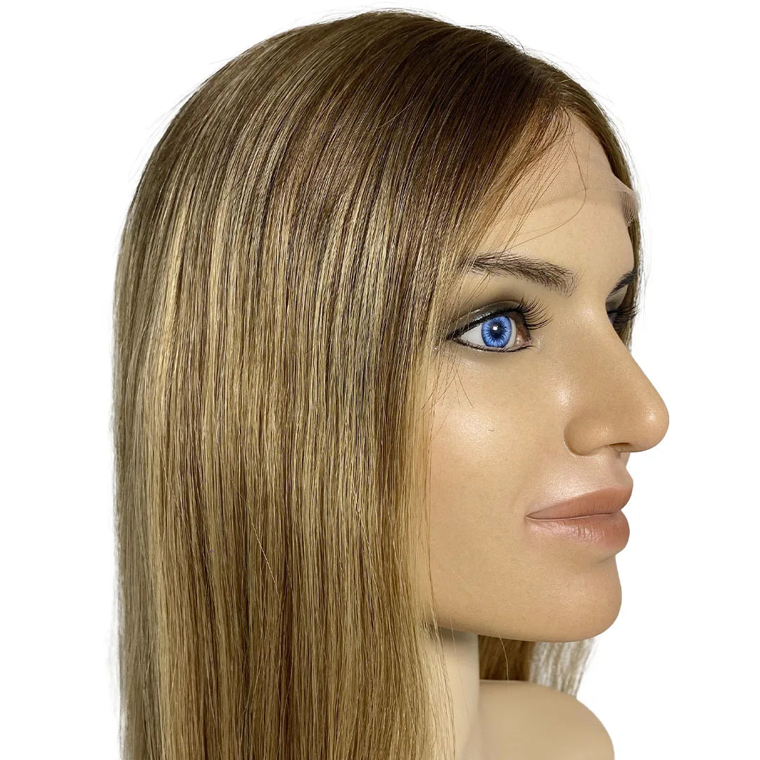2026 Natural Chinese Cuticle Aligned Lace Top Wig Ash Blonde Color Luxury Human Hair Silk Base Wigs for White Women