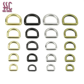 Wholesale various size 10 mm/12/16/19/24/32/38 mm casted small zinc alloy d ring metal D ring for bag