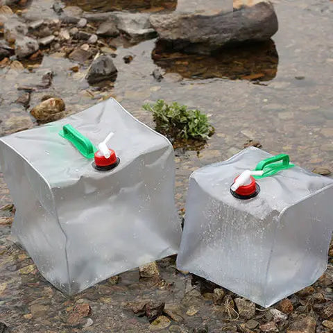 IRONDONKEY PVC Outdoor 5L Folding Water Bag Convenient Transparent Water Bag Camping Equipment Supplies