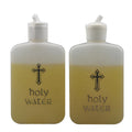 Flip Top Cap Plastic Eco-Friendly Gold Cross Spanish Agua Bendita Empty 4oz Easter Holy Water Bottle with Gold Blocking Logo