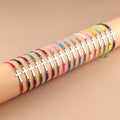 Handmade Stainless Steel Sideways Cross Charm Adjustable Multi Color Macrame Braided Bracelet for Girl Women Cross Bracelet
