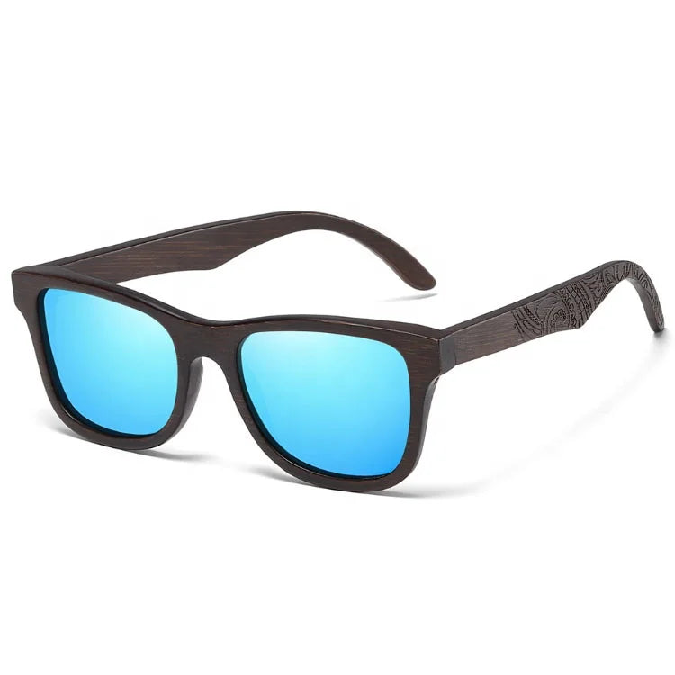 Yvan Wholesale Custom Logo Square Wooden Polarized TAC Lenses Unisex Fashion Sunglasses