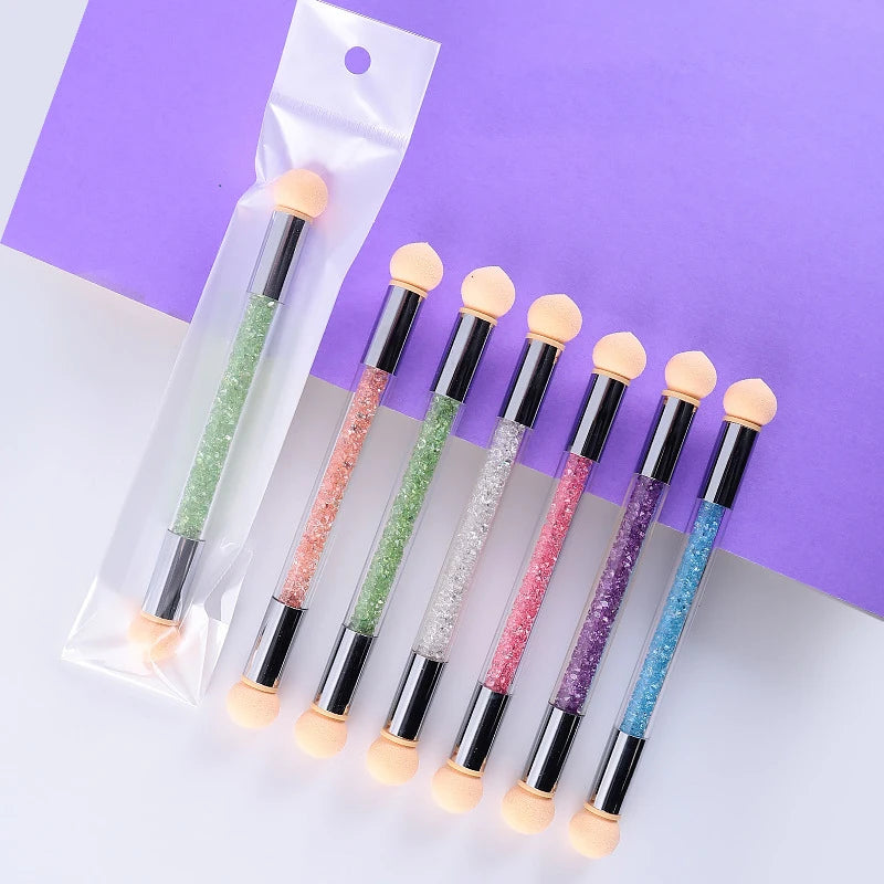 Tamax NAB017 Nail Drawing Pen with Sponge Head Nylon Brush Plastic Handle Manicure Tools and Accessories