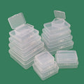 Small Clear Plastic Storage Box With Hinged Lids  Mini  Storage Containers Box for Jewelry