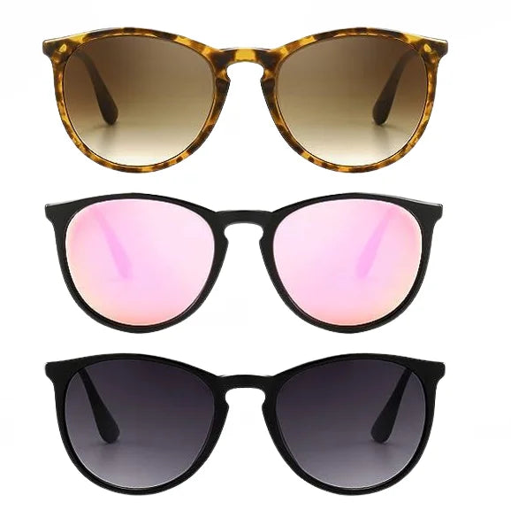 Retro Polarized Sunglasses for Women Men UV Protection Round Vintage Mirrored Lens Lentes De Sol Hombre
