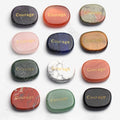 Engraved Inspirational Word Stones Flat Pebbles Healing Crystals Gemstone Positive Words Worry Palm Pocket Stones Courage
