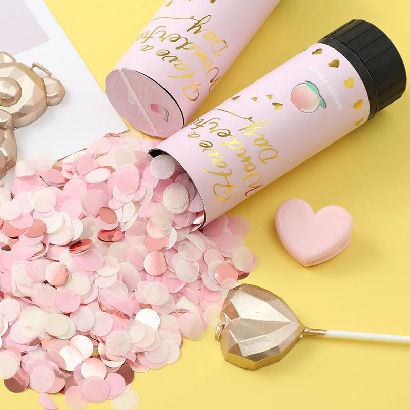 Ychon Wedding Birthday Party Decoration Confetti Cannon with Paper/PVC Material 11x3.6cm Size Fragrance