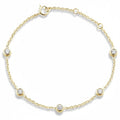 14K 18K Yellow Gold Bezel Lab Diamond Bracelet Fine Jewelry 0.2-1ct Synthetic CVD HPHT Diamond DE VS Bracelet Jewellery