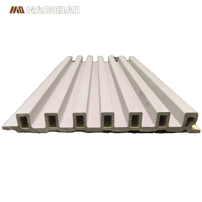Fireproof Eco Friendly 148 WPC Indoor Fluted Bamboo Wood Wall Panel for Hotel Office Apartment