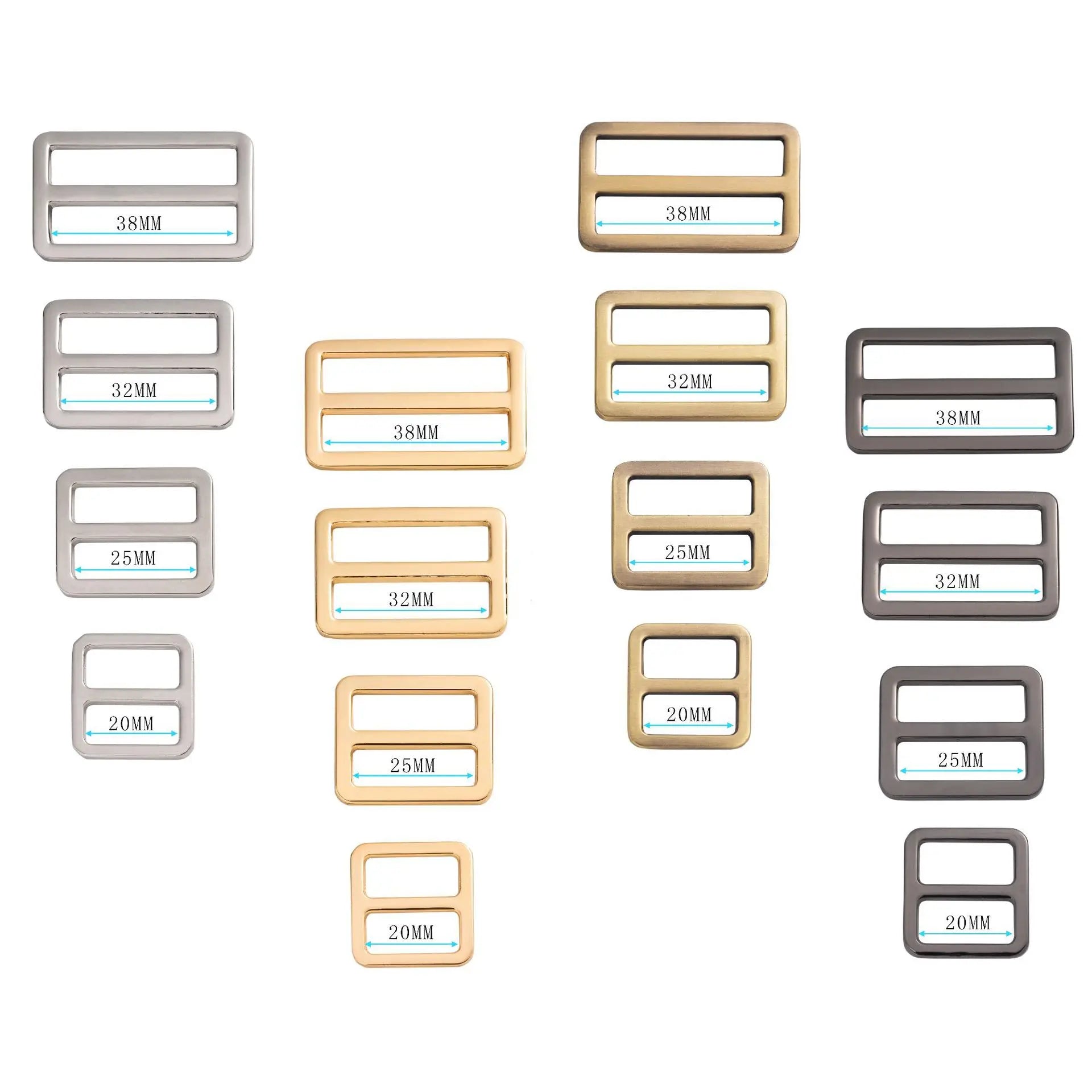 Hot Selling Adjustable Webbing Slider Colorful 1 Inch Tri Glide Buckle 25mm Pin Buckle Metal Adjustable Strap