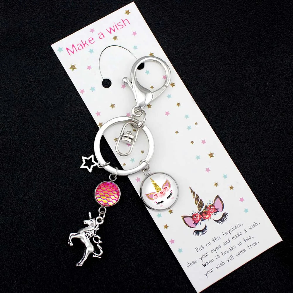 Anchor Compass Wave Starfish Mermaid Shell Sea Turtle Sea Horse Pineapple Cat Dog Rescue Mom Unicorn Key Rings Key Chains