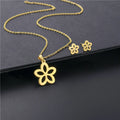 Factory Wholesale Stainless Steel Flower Necklace for Women Flower Pendant Necklace
