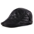 R062 Male Genuine Leather Berets Cap Men Sheepskin Genuine Leather Baseball Caps