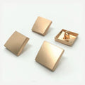 Unique Design Square Shape 15Mm Gold Colour Sewing Shank  Button