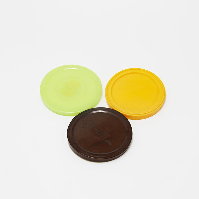 Eco-Friendly 65mm 73mm 83mm PE Plastic Push Pull Lid for POP Jars Colorful Easy Open Tin Can Lid for Personal Care Applications