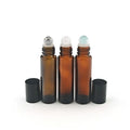 10ml Glass Essential Oil Bottle Amber Clear Roll-On Perfume Screw Cap Tube Bottle with Plastic Cap