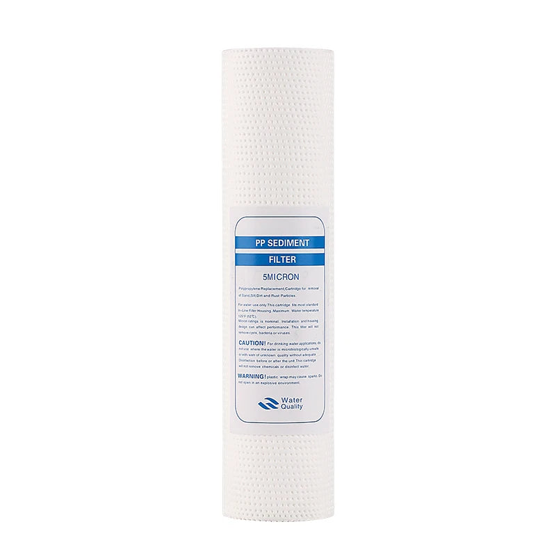 10-Inch Electric PP Filter Cartridge 1 Micron Sediment Filtration for Water Pre-Filtration for Household Hotel Use