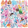 50PCS Ocean Life Cute Girl Sea Maid Princess Cartoon Stickers