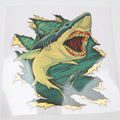 Gold PU Iron on Shark Label Factory Price Custom Logo Heat Transfer for Garment Accessory