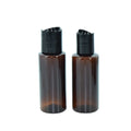 Hot Plastic Liquid Soap Dispenser Refillable Shampoo Gel Containers Oil Hair Empty PET 60ml 120ml Amber Bottle With Flip Top