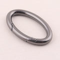 Gunmetal Oval Shape Metal Bag Accessories Spring Gate Carabiner O Ring