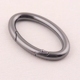 Gunmetal Oval Shape Metal Bag Accessories Spring Gate Carabiner O Ring