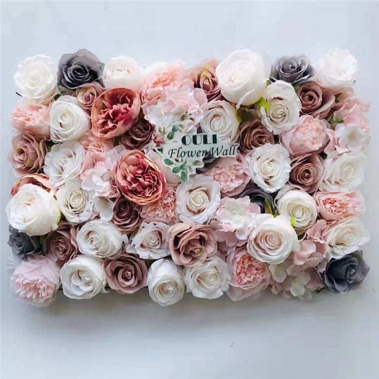 V-1032 Hight Quality  Wedding Stage Backdrop Artificial Rose Flower Wall for Decoration