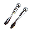 2024 New Style Stainless Steel Eye Guasha Massage Stick Eye Cream Spoon Metal Ball Beads Eye Massager for Puffiness Skincare