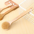 Long Handle Wooden Body Exfoliating Scrubber Brush Wood Body Massage Bath Shower Brushes MegaBDM