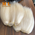 20'' Yak Hiar Weft Hand Made Weft Thick Weft for Hand Craft Straight White Yak Hair