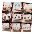 DAIHE Fashion Accessories Trendy Gift Stud Earings Women Luxury Needle Crystal Zircon Ear Stud