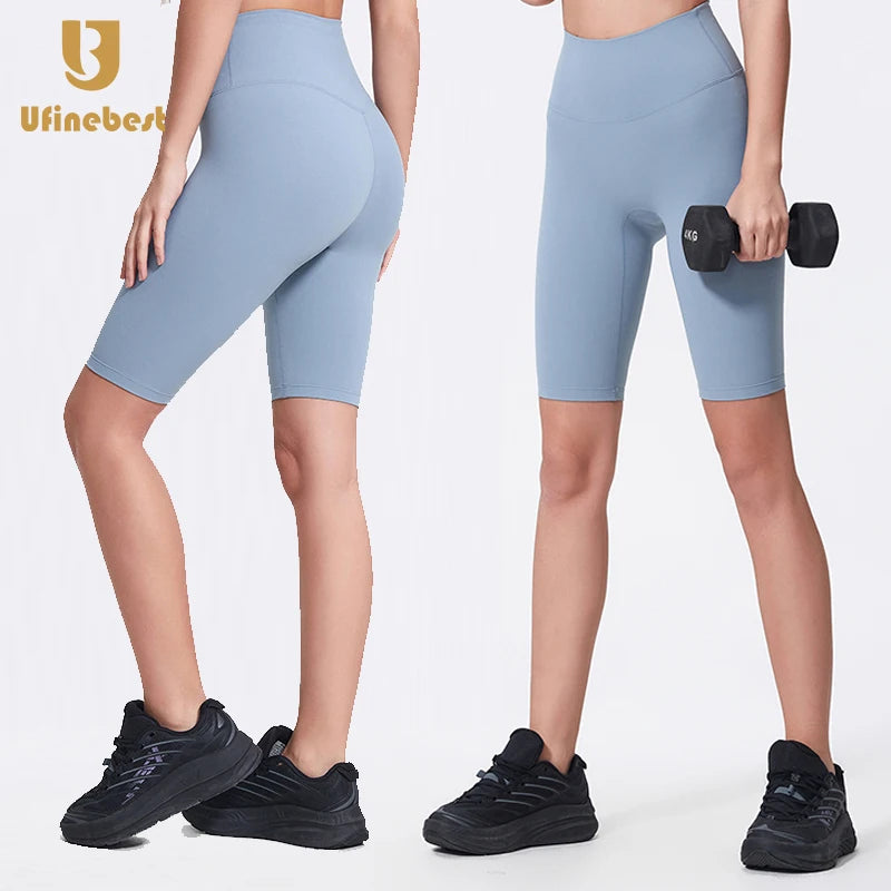 High Waist Yoga Shorts Running Breathable Soft Exercise Fitness Sports Shorts Women Cycling Athletic Gym Shorts