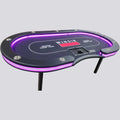 Luxury Automatic Folding Baccarat Poker Table Modern Oval Style with Metal Wood Plastic Materials for Entertaining Gambling