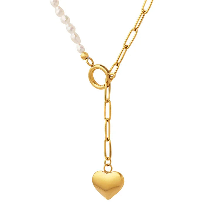 China Wholesale Cheap Price Women Jewelry Stainless Steel Elegant Personality Love Pendant Ladies Gold Plated Necklace