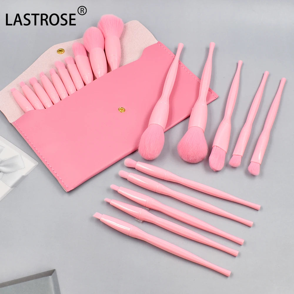 Candy Color Eye Shadow Powder Brush Set Sweet Makeup Tools Kit