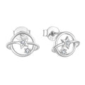 Silver 925 Jewelry Star Hoop Earrings for Women Sterling Silver 925 Anti-Allergy Fine Jewelry Gifts