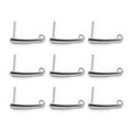 316 Stainless Steel Earring Hooks Bar Tube Stud Earrings Ear Wires Connector DIY Jewelry Making Findings