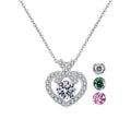 High Quality Fine Jewellery 925 Sterling Silver 1ct Moissanite Necklace Heart Charm Pendant Women's Fashion Necklace Gifts