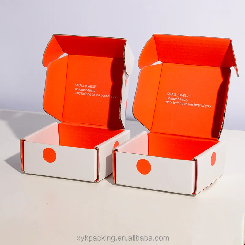 China Corrugated Carton Gold Foil High-end Corrugated Carton logo Yellow White Custom Packing Box