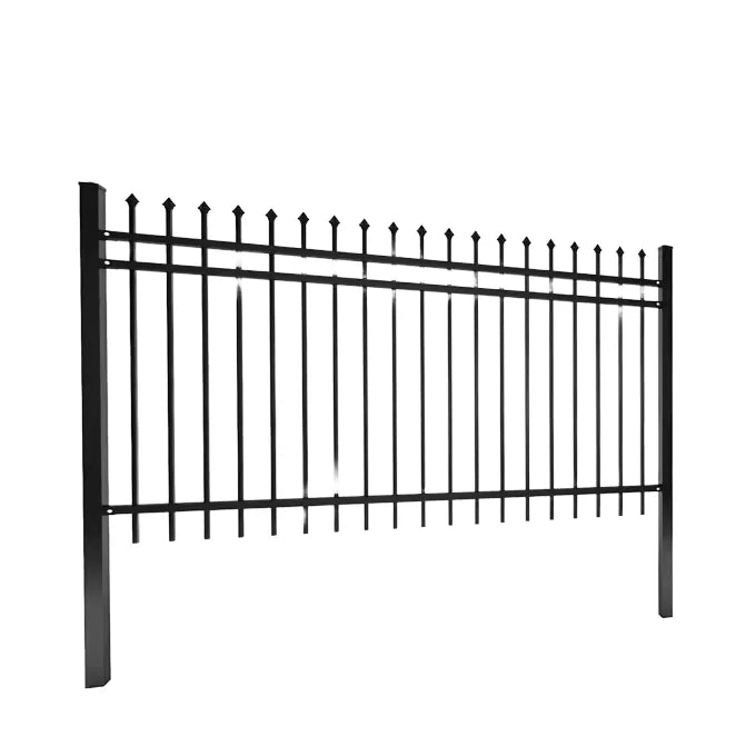 Customizable Outdoor Wrought Iron Fence Panels Steel Fence Garden Decoration Zinc Steel Anti Rust Black White Blue 3D Modeling