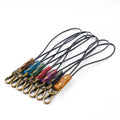 OEM Colorful Luxury GIft Keychain Black Leather Keychain Cowhide Real Full Grain Crazy Horse Leather Key Chain Key Rings