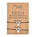 Infinity Love Cute Guardian Angel Charm Couple Bracelets with Make a Wish Card