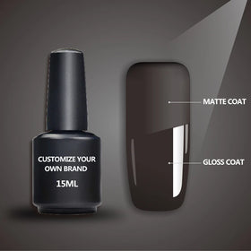 15 ml Water Base French Last Long No Wipe Matte Top Coat Nail Polish Private Label LED UV Gel for Nail Salon