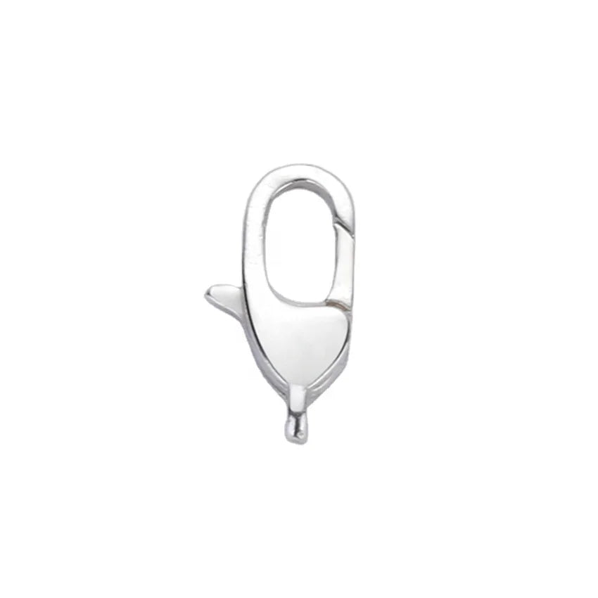 Thin Long Trendy Oval Shape 925 Sterling Silver Lobster Trigger Clasp DIY Lock for Necklace Bracelet Jewelry