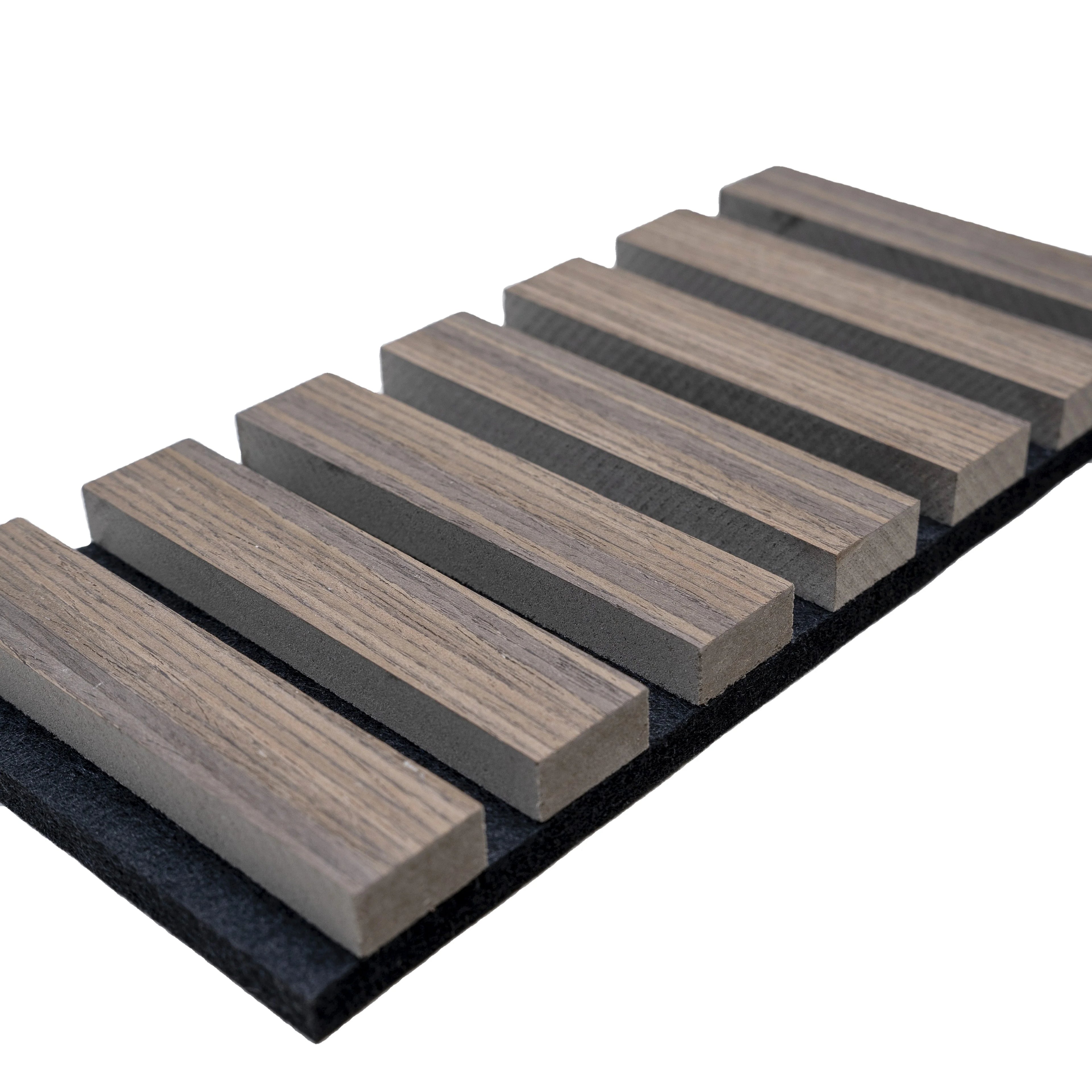 Handcraft Natural Walnut and Oak Acoustic Slat Wood Wall Panels for Office