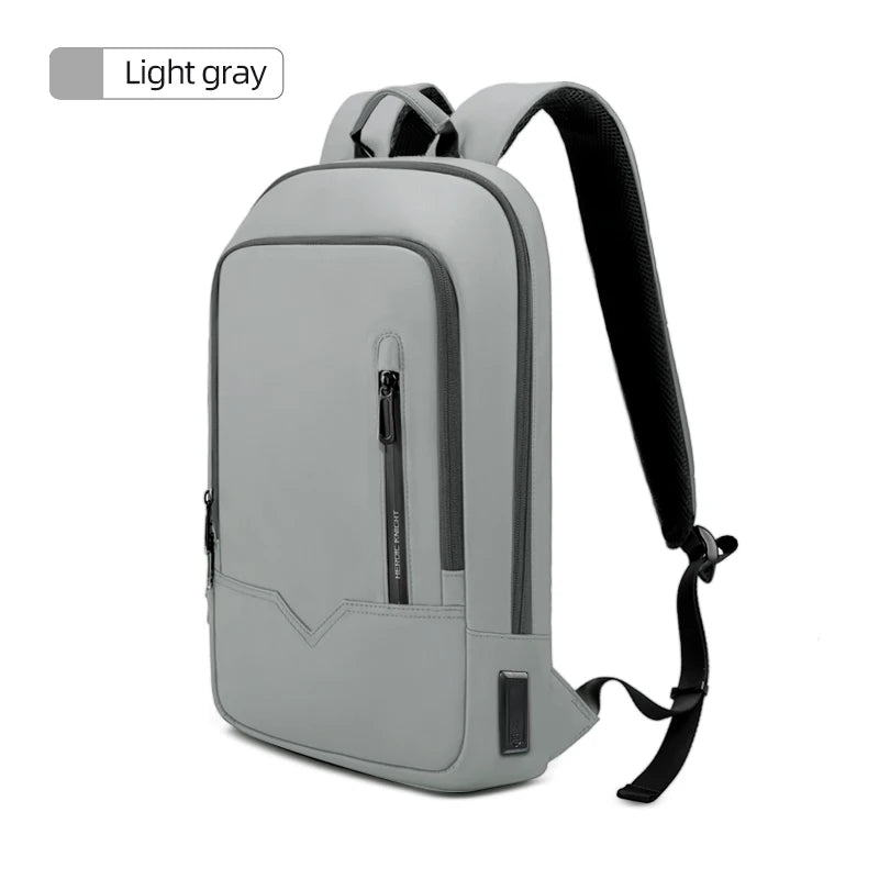 HEROIC KNIGHT Oxford Waterproof Zipper Closure Business Laptop Backpack with USB Mini Pocket Anti-Theft Feature