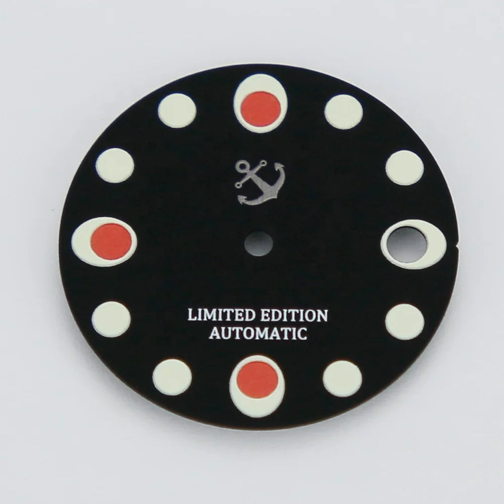 28.5mm Fit SKX007 NH35/36  Movement Printing 30 Layers 3D Strong Super Green Luminous Watch Dial